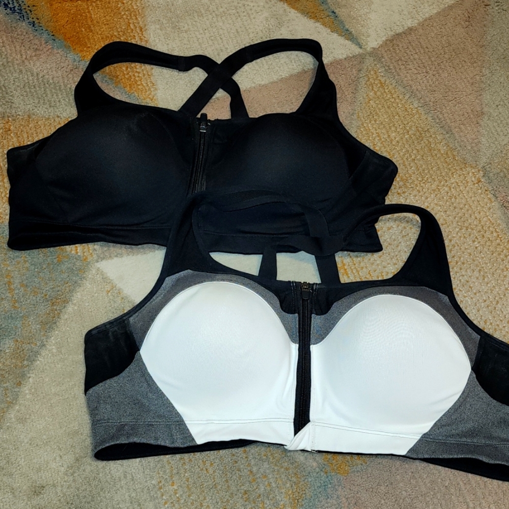 2 Pack Champion Zip Front Sports Bra